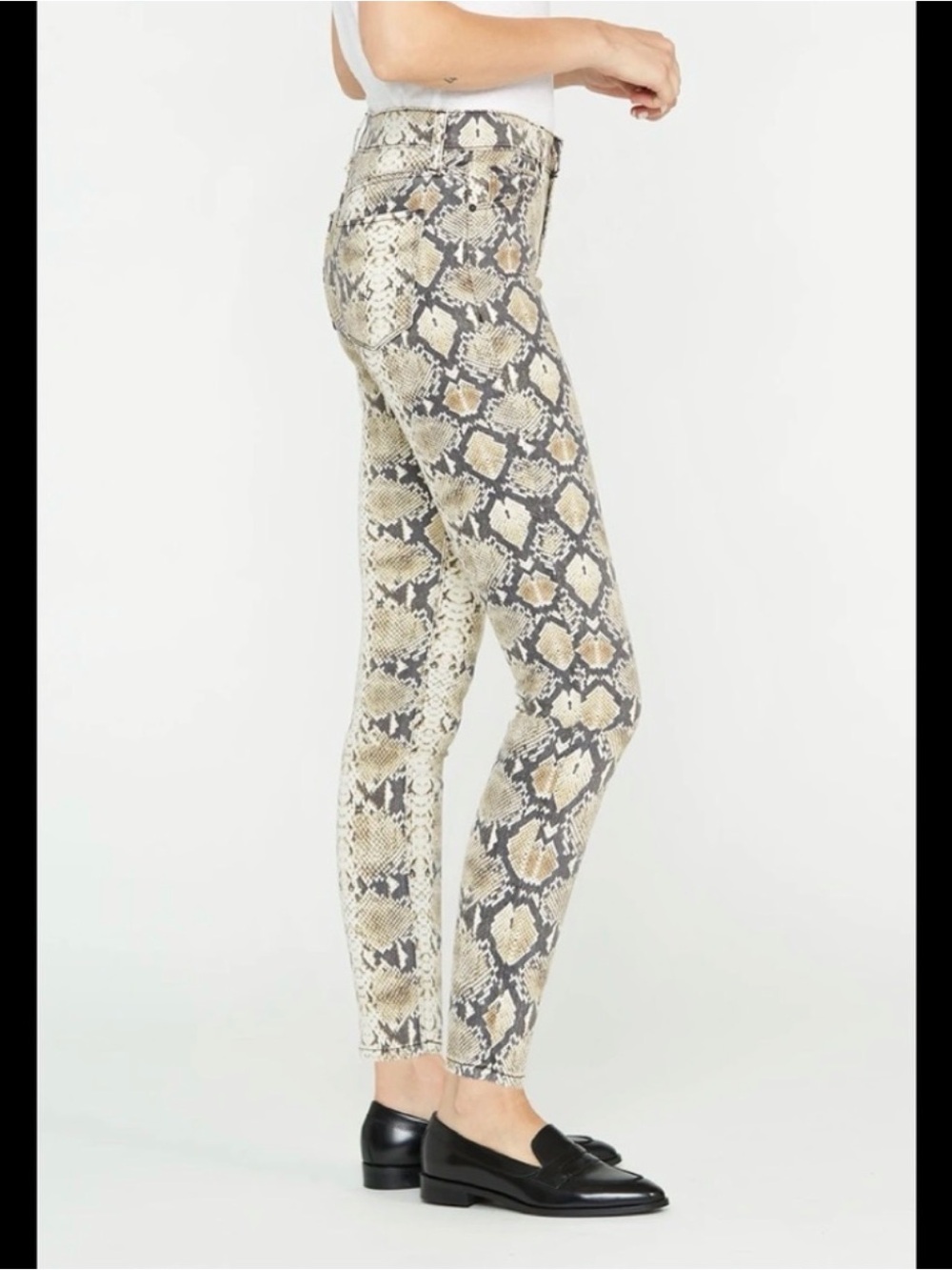 HUDSON Los Angeles Snake Print Jeans - Neutral Snake Skin P-10
